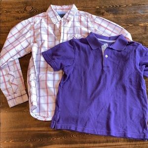 TOMMY HILFIGER purple / plaid shirt bundle